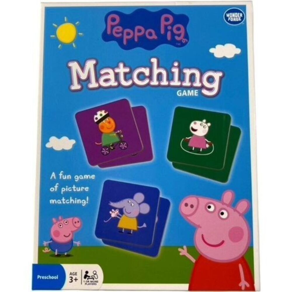 Wonderforge Peppa Pig 72 Piece Colorful Matching Game New in Sealed Box!